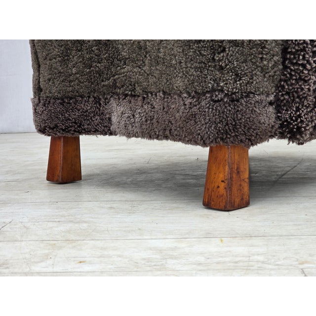 Vintage Danish Reupholstered Chair in Sheepskin, 1960s For Sale - Image 13 of 18