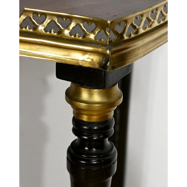 Side Table with Double Top in Mahogany and Blackened Pear, 1930 For Sale - Image 11 of 18