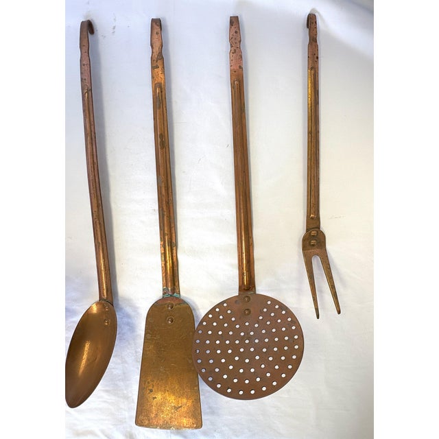 Mid 20th Century Vintage French Copper Kitchen Utensils- Set of 6 For Sale - Image 5 of 8