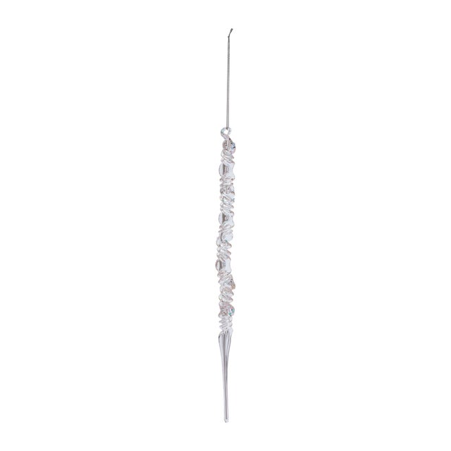 2020s Glass Icicle Ornament Set of 6  9.75" & 11.5" For Sale - Image 5 of 7