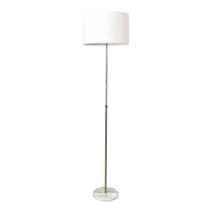 1960’s Hollywood Regency Brass & Marble Extendable Floor Lamp