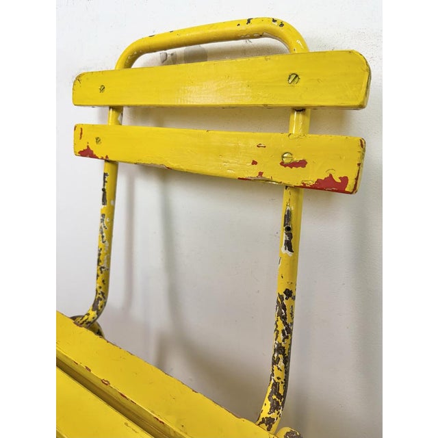 Vintage Industrial Yellow Chair, 1960s For Sale - Image 15 of 16