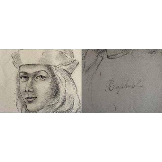 Mid 20th Century Old Master Art Drawings: Raphael, Leonardo, Rubens (Set of 5) - Unknown Artist For Sale - Image 4 of 8