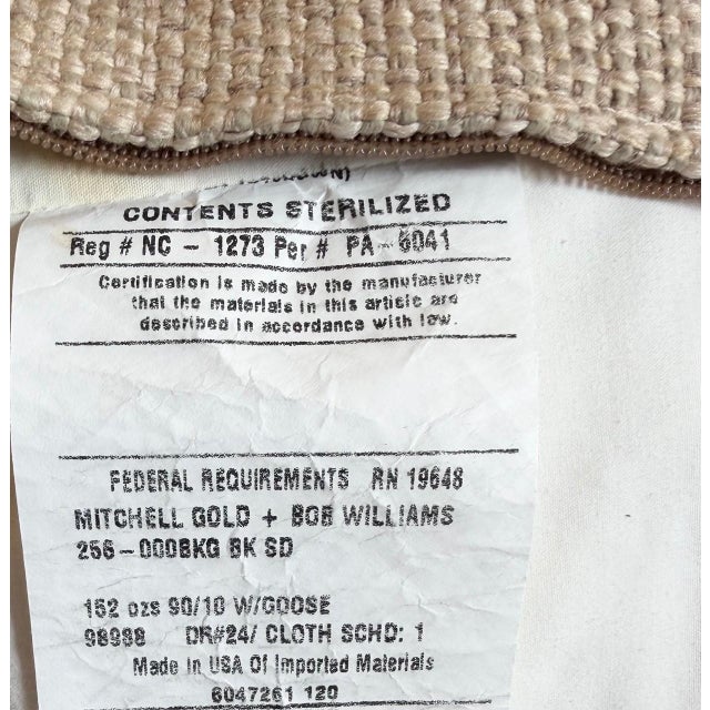 Custom Roll Arm Sofa by Mitchell Gold and Bob Williams Platinum Collection For Sale - Image 16 of 18