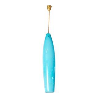 Chandelier in Blue Murano Glass by Gino Vistosi For Sale