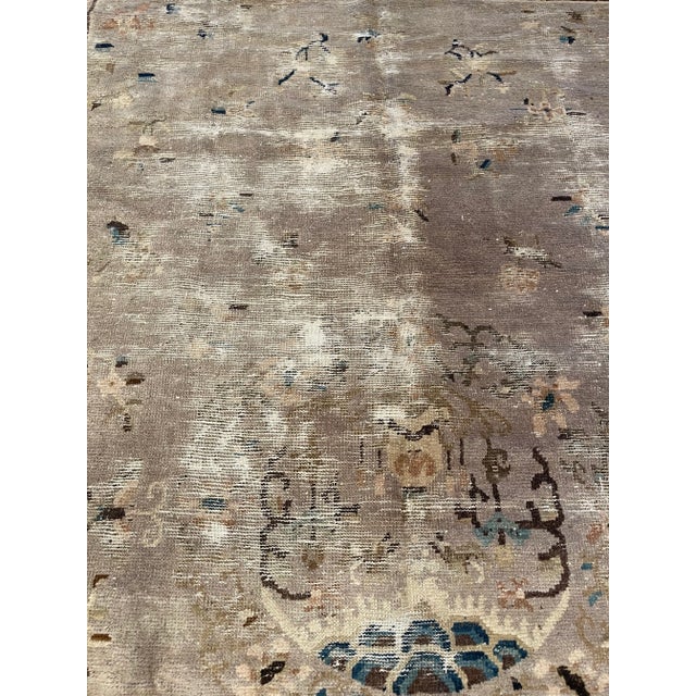 Early 20th Century 1910s Antique Worn Chinese Rug - 8'6'' X 5'9'' For Sale - Image 5 of 9