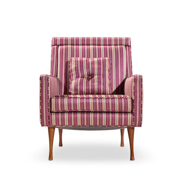 Mid 20th Century Paul McCobb for Widdicomb Symmetric Group Mid Century Walnut Lounge Chairs - Pair For Sale - Image 5 of 12