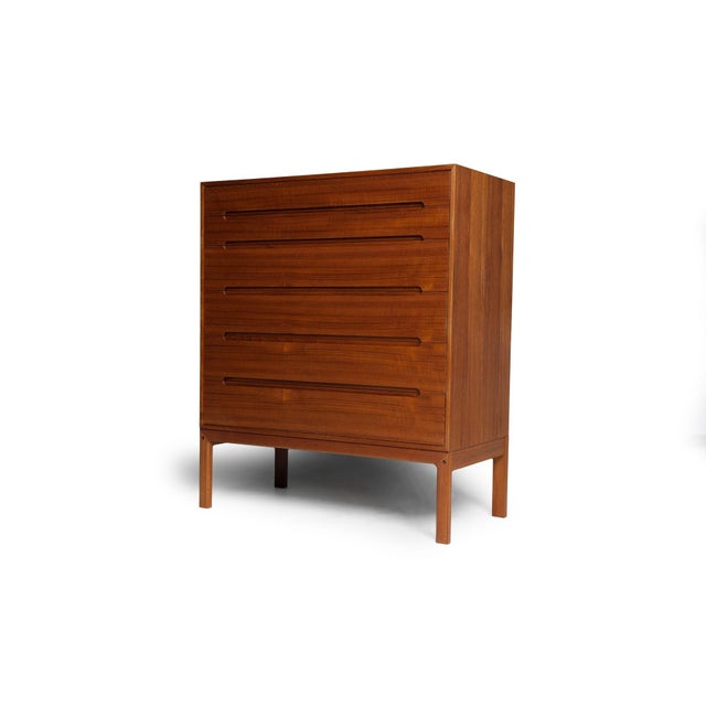 Mid-Century Modern Mid 20th Century Arne Wahl Iversen Danish Modern Teak Six-Drawer Tall Dresser, Attributed For Sale - Image 3 of 11