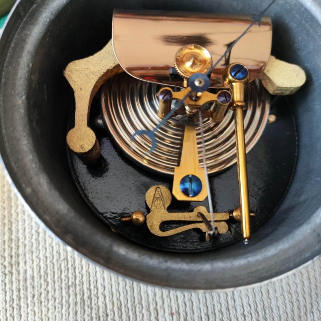 Circa 1890–1910 Antique German Barometer by Lufft in Hand-Carved Solid Ebony Case – Signed Carl Meyer, Coblenz For Sale - Image 4 of 5