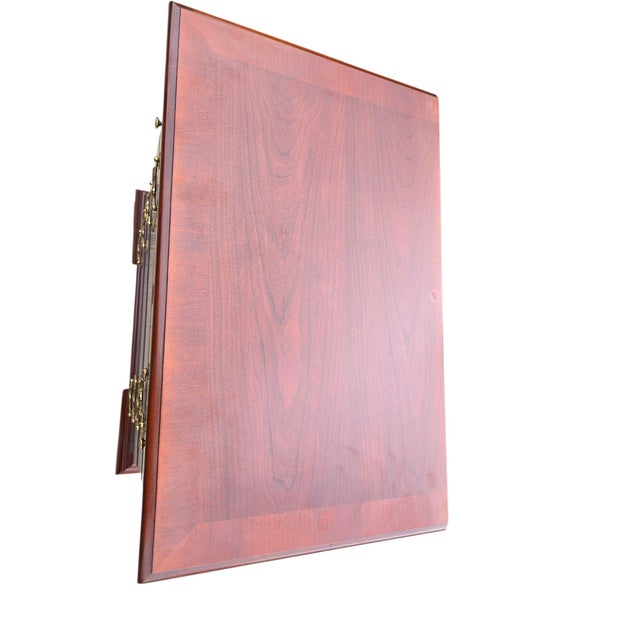 1990s Thomasville Collectors Cherry Bachelors Chest Nightstand Chippendale Tray For Sale - Image 11 of 15