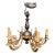 Mid 20th Century French Louis XVI Style 6-Light Mixed-Metal Chandelier - Newly Rewired For Sale