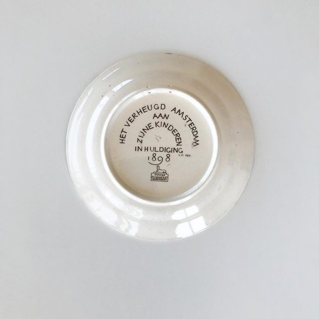 Late 19th Century 1898 Antique Dutch Coronation Plates - Set of 4 For Sale - Image 5 of 11