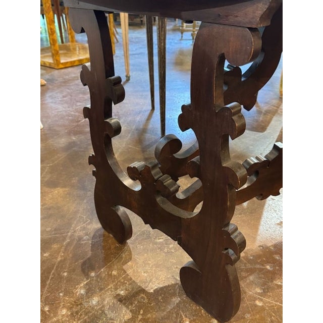 Italian Walnut Tuscan Demi-Lune For Sale - Image 4 of 6