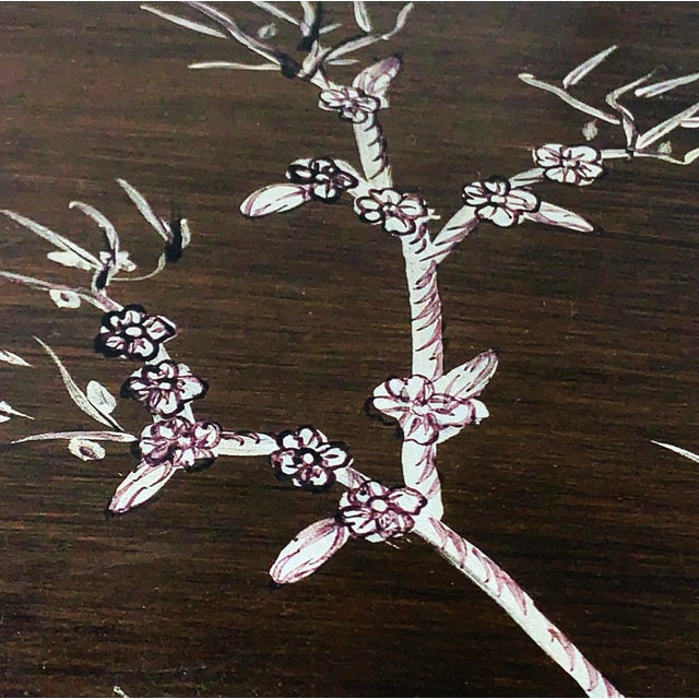 Vintage, oversized (extremely large and heavy) decorative hand painted wooden Japanese bowl. This piece is one-of-a-king...