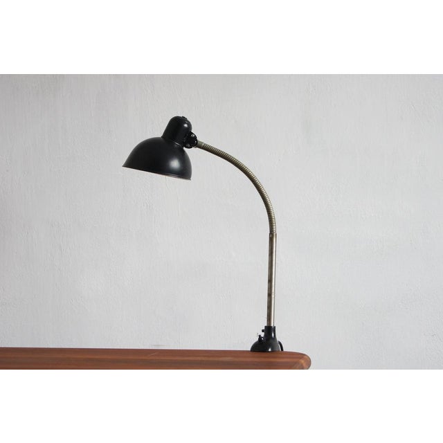 Bauhaus Black Table Lamp by Christian Dell for Kaiser Leuchten, 1950s For Sale - Image 9 of 10