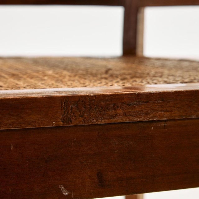 Beech and Rattan Armchair, 1970s For Sale - Image 13 of 18