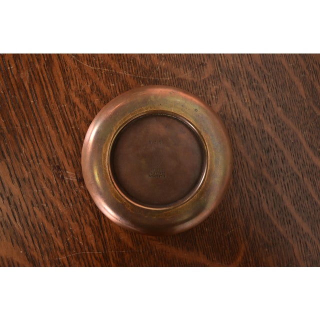 Metal Heintz Arts & Crafts Sterling Silver on Bronze Ashtray or Catchall For Sale - Image 7 of 10