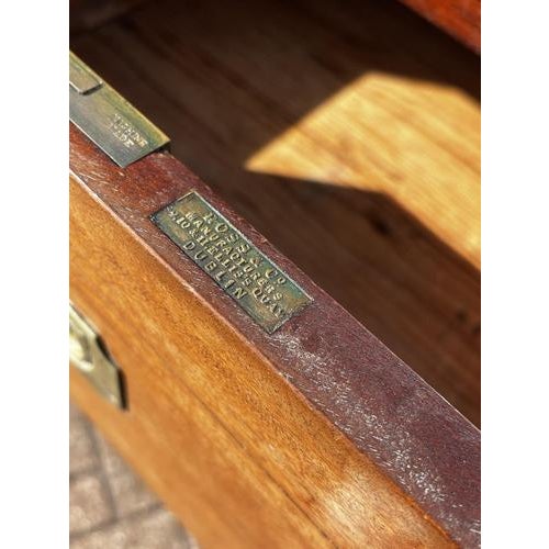 Brass Bound and Mahogany Campaign Chest from Ross & Co For Sale - Image 15 of 18