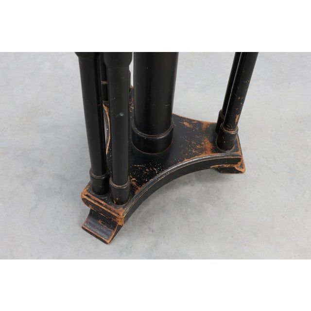 Art Deco Black and Purple Adjustable Velvet Piano Stool, Belgium, 1910 For Sale - Image 10 of 11