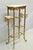 Antique Victorian Brass & Onyx Ornate Tiered Etagere Curio Display Stand Shelf. Item features an ornate brass frame, onyx...