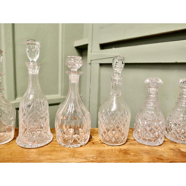 Glass and Crystal Decanters, 1900s, Set of 13 For Sale - Image 6 of 8