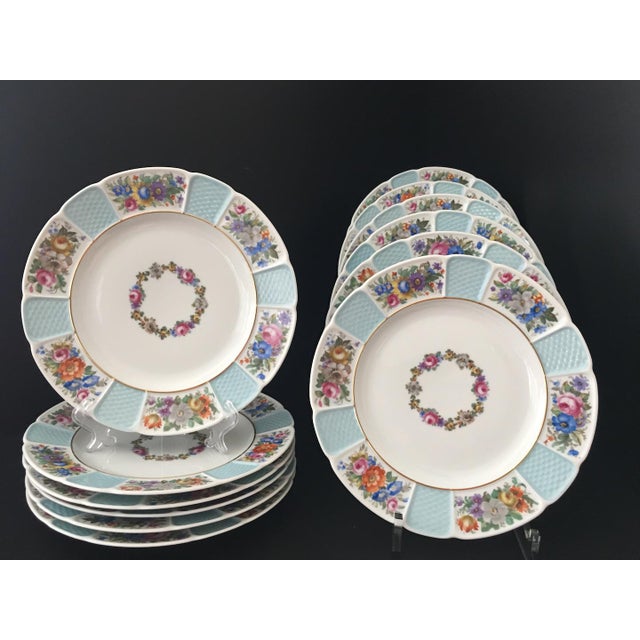 Antique Rosenthal Bavaria Porcelain Continental Luncheon Plates Set