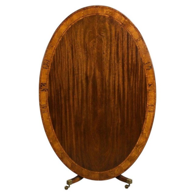 Brown Vintage Regency Style Mahogany Dining Table, 1920 For Sale - Image 8 of 8