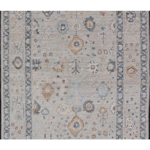 Measures: 3'11 x 6'0 Oushak Rug by Keivan Woven Arts, Hand-Knotted Wool, Afghan, 3'11 x 6'0. Keivan Woven Arts / Rug...