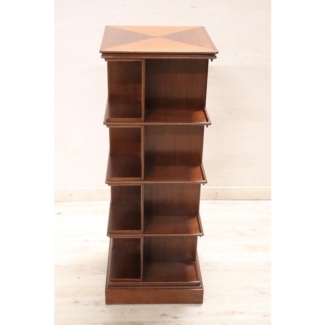 Wood Wooden Modular Revolving Bookcase, 1960s For Sale - Image 7 of 9