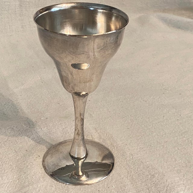 1950's Newport Harbor Yacht Club silverplate trophy cup. 1950 July-Aug. Series Rhodes II.