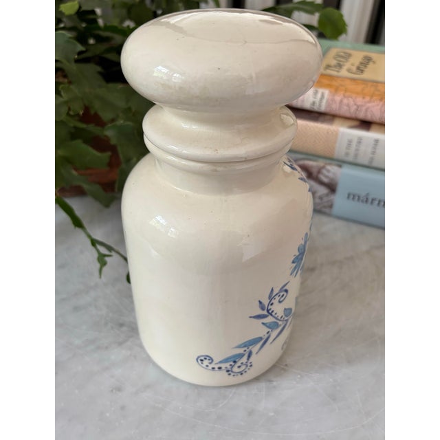 1980s 1980s Hand-Painted Folk Art Lidded Canister For Sale - Image 5 of 7