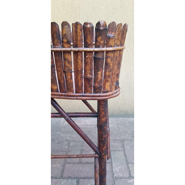 1940s Bamboo Floor Planter, 1940s For Sale - Image 5 of 10