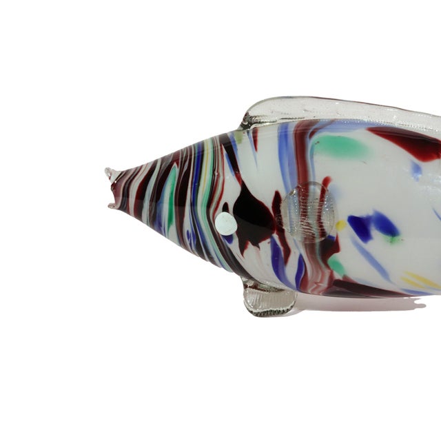 Murano Large Murano End of Day Glass Fish Vase 1960s Murano, Italy For Sale - Image 4 of 10