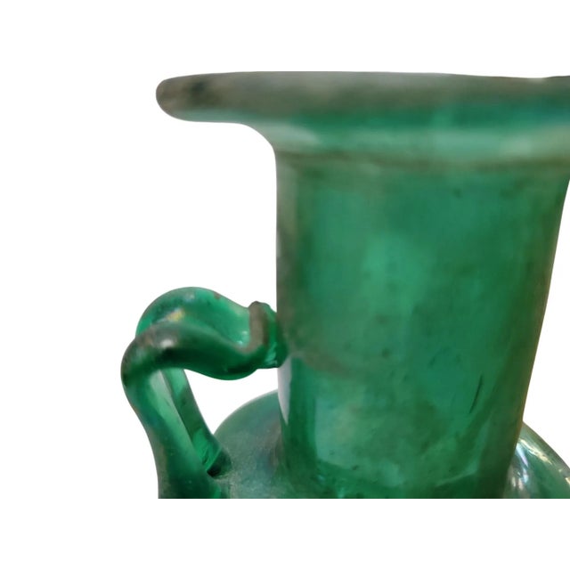 Ancient Roman or Early Islamic Glass Flask, 1st–7th Century Ad For Sale - Image 10 of 13