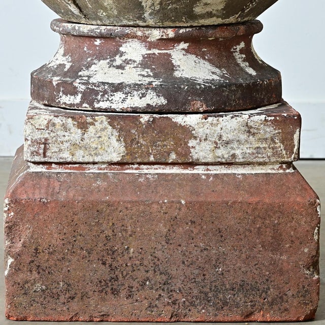 Early 20th Century English Compton Terracotta Pot on Pedestal For Sale In Baton Rouge - Image 6 of 12