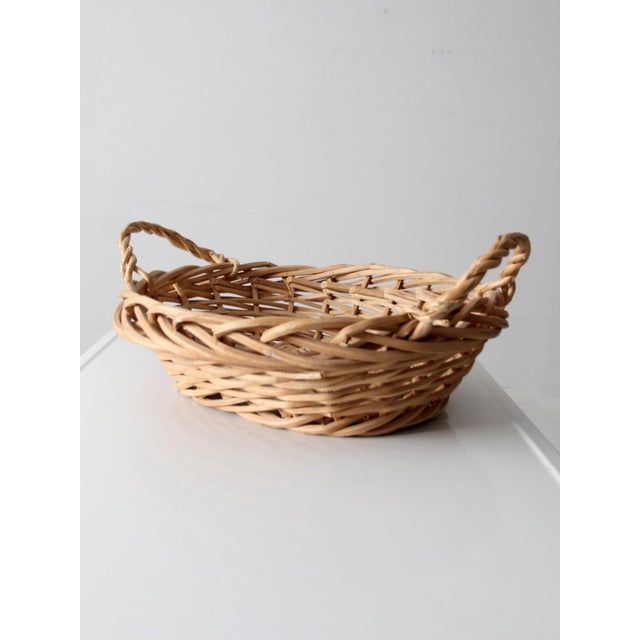 Vintage Large Oval Gathering Basket With Handles For Sale - Image 4 of 12