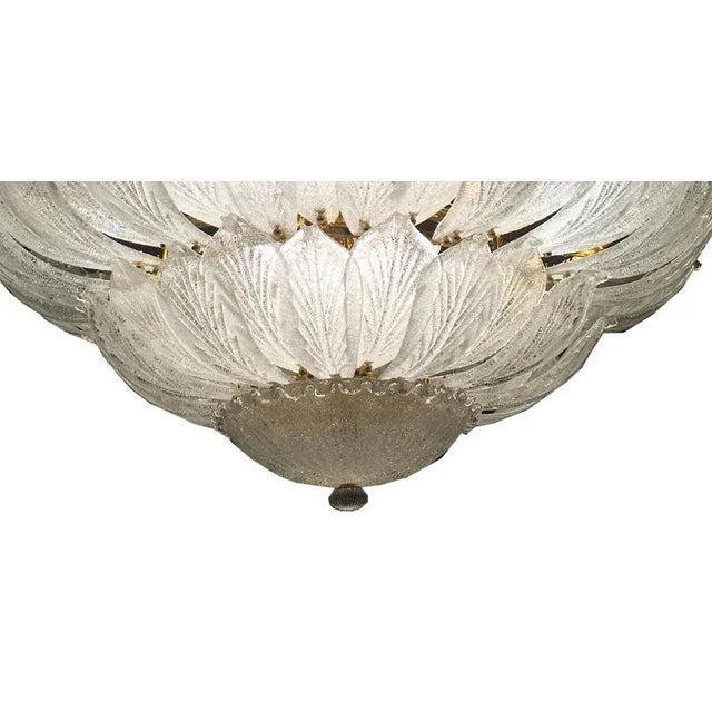 Italian Murano Glass Leave Flush Mount Chandelier For Sale - Image 11 of 18