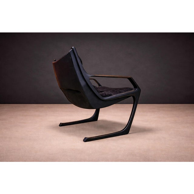 Fixed "Commander" Armchair in Metal, Jorge Zalszupin, 1970s For Sale In New York - Image 6 of 11