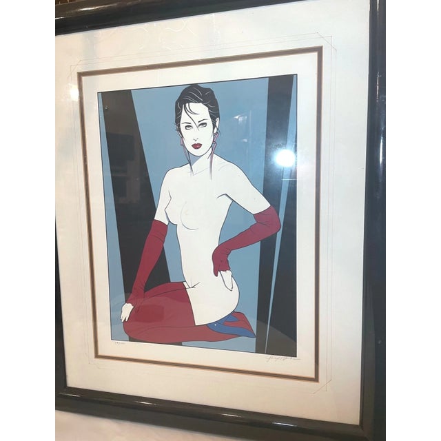 Illustration Vintage Original Signed Patrick Nagel Nude Playboy Serigraph Silkscreen Print For Sale - Image 3 of 8