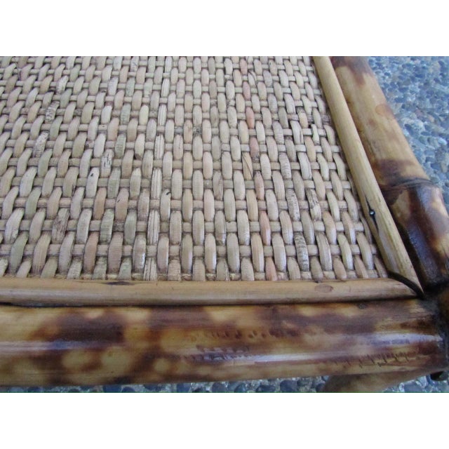 Tan Antique English Tiger Bamboo Table For Sale - Image 8 of 17