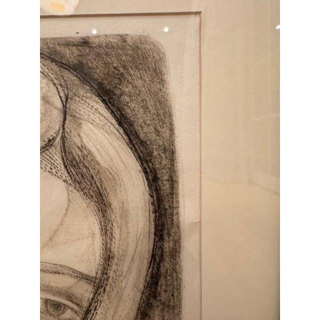 Printmaking Materials 1960s Irving Amen "Reverie" Original Signed Etching - Rare Trial Proof For Sale - Image 7 of 8