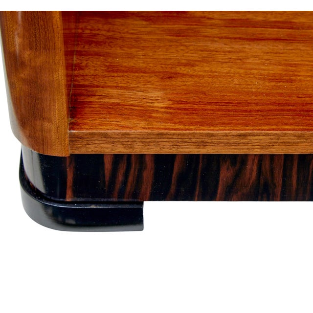 Wood Mid-Century Scandinavian Teak and Zebrawood Low Open Bookcase, 1950 For Sale - Image 7 of 11
