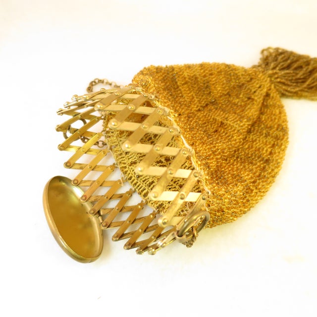 Vintage 1870s Victorian Hand-Beaded Reticule Evening Bag | Chairish