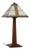 Stickley Mission Oak Slag Glass Table Lamp For Sale
