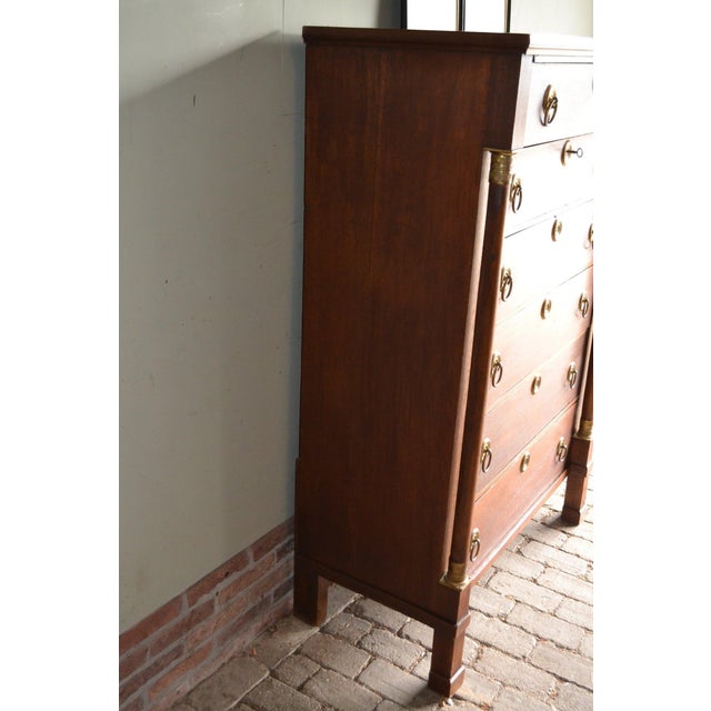 Brown Antique Oak Empire Chiffonier For Sale - Image 8 of 11