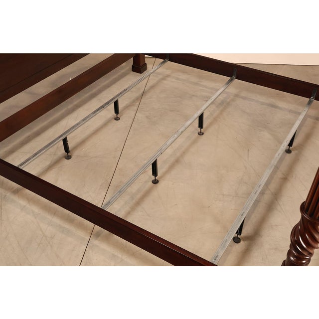 Wood Henkel Harris King Mahogany Poster Bed For Sale - Image 7 of 18