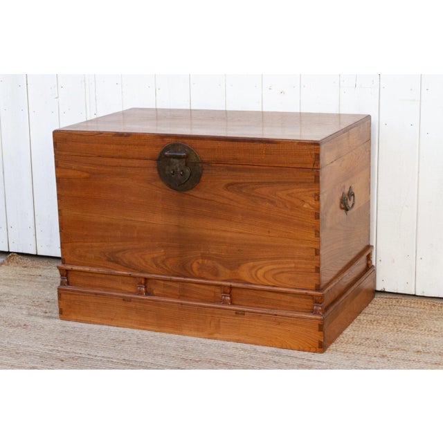 Large Antique Traditional Camphor Wood Chest For Sale - Image 4 of 12