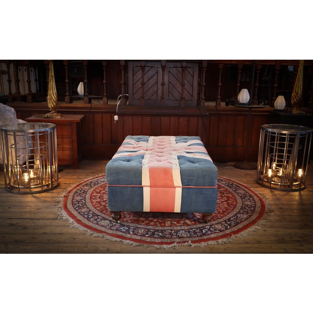 Westminster Buttoned Ottoman by Timothy Oulton Halo, 2010s For Sale - Image 9 of 16
