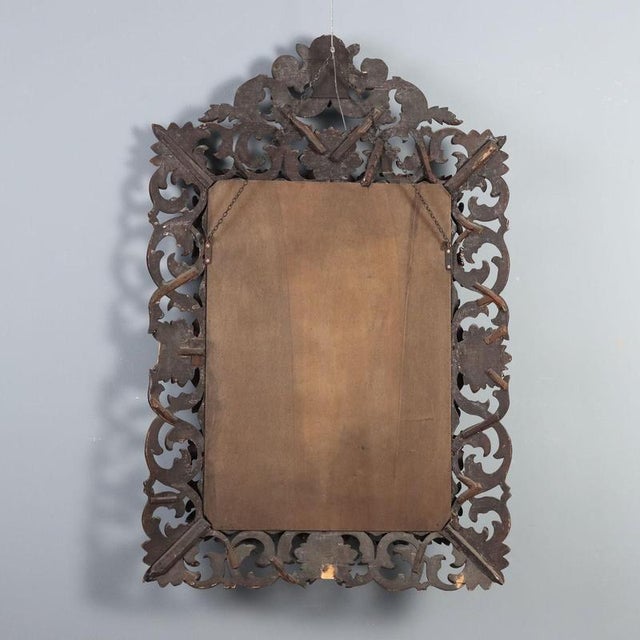 Early 20th Century Baroque Lacquered Wood Mirror, Italy For Sale - Image 9 of 10