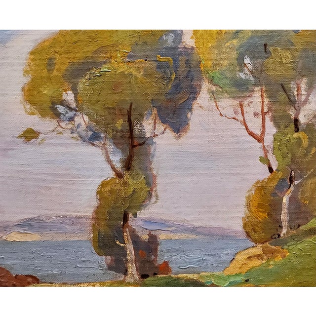 Impressionist Dana Bartlett - 1932 View of Morro Bay -Oil Painting For Sale - Image 3 of 9